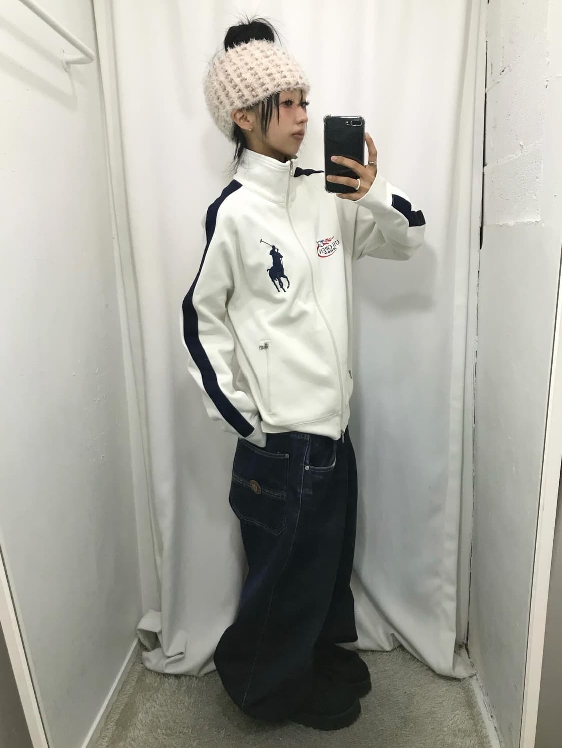 Polo Big Pony White Two-way Jersey ⭐️레어 상품이미지4