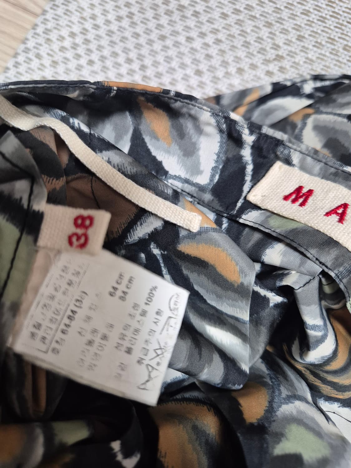 (정품) 마르니 플라워 스커트 패턴  플리츠 스커트 38 상품이미지5