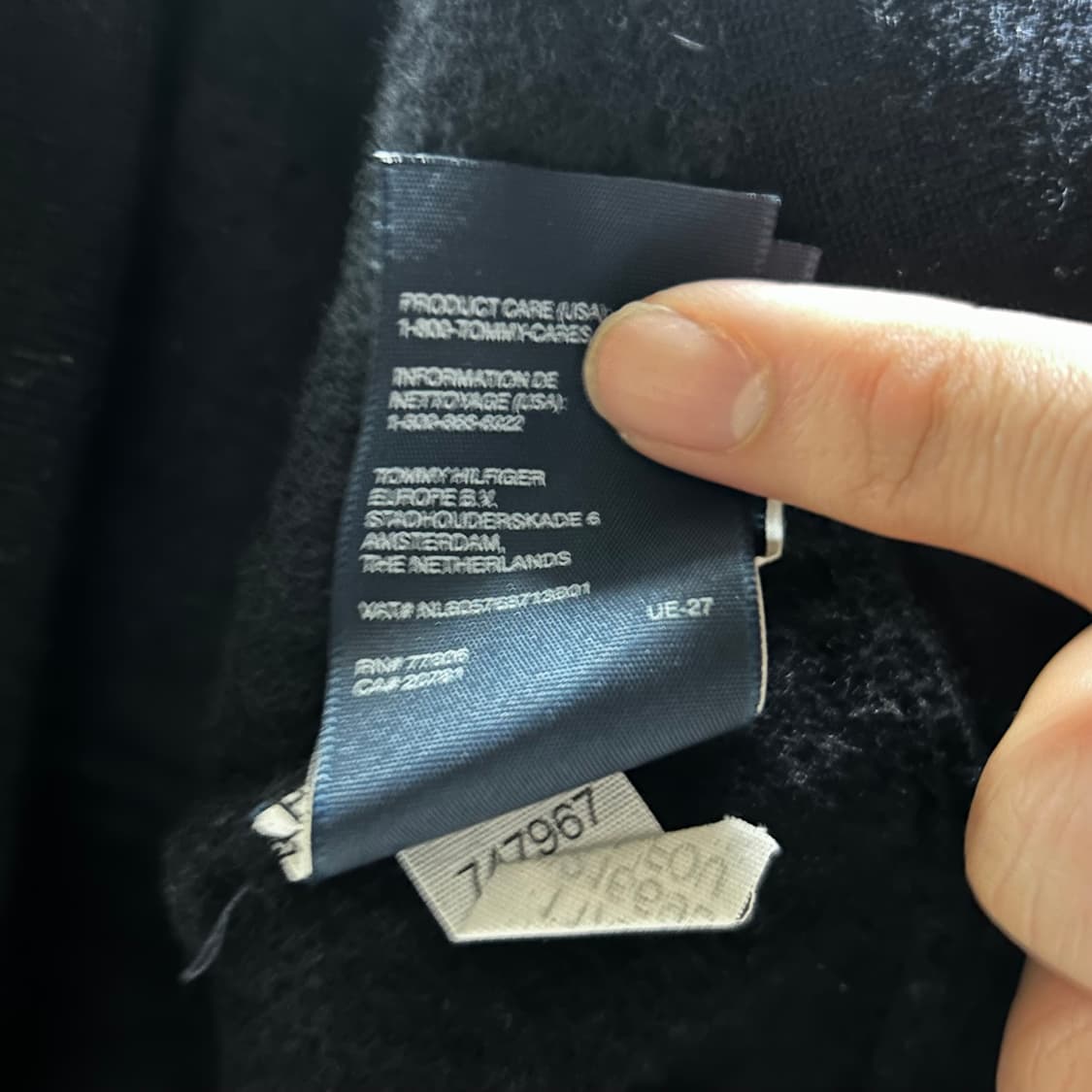 타미힐피거 네이비 니트 블루종 자켓 상품이미지5