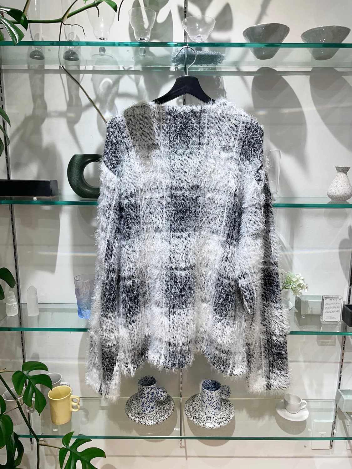 스투시 hairy plaid cardigan 상품이미지2