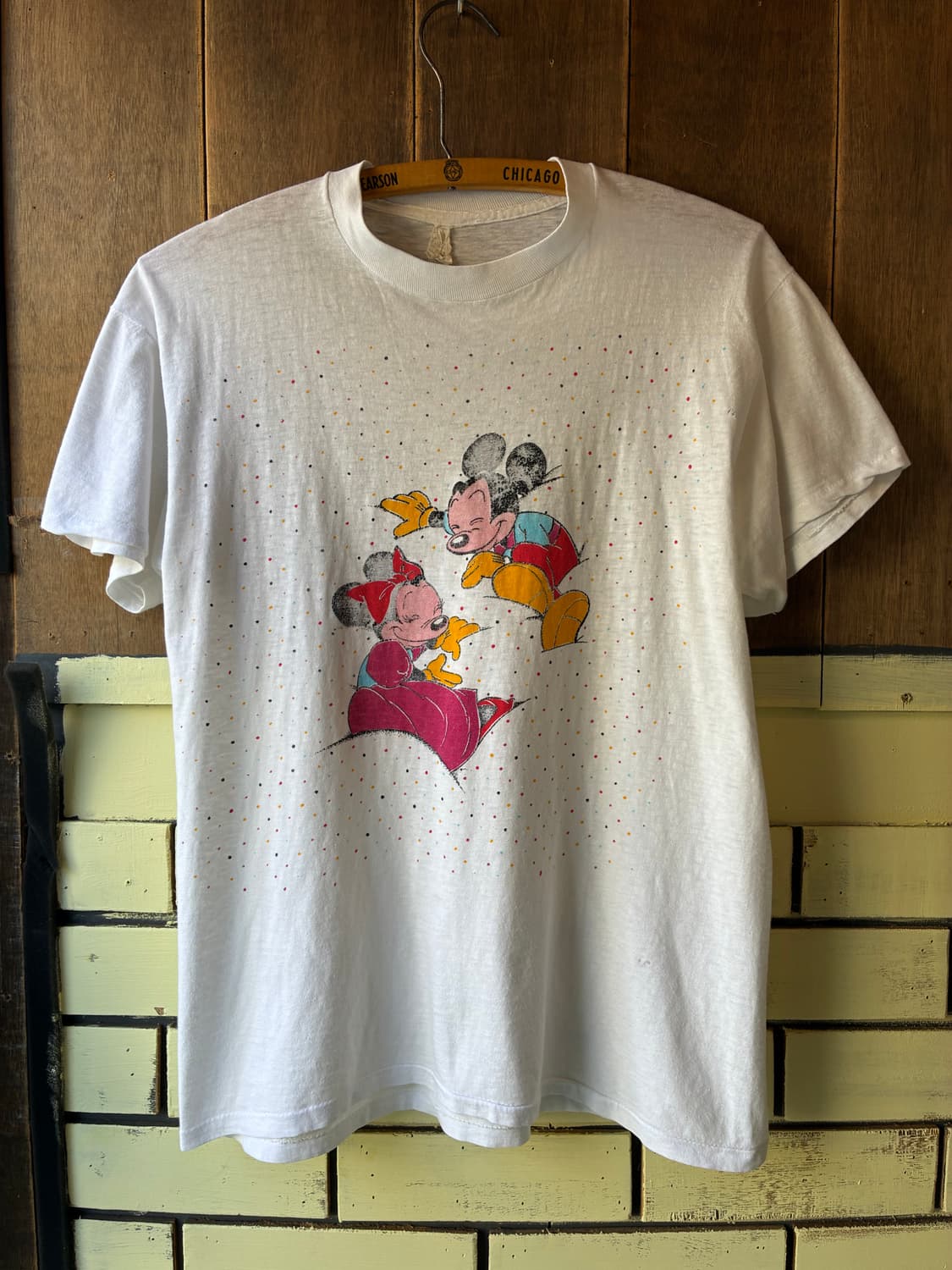 80s Vintage Mickey & Minnie Print Tee 상품이미지1