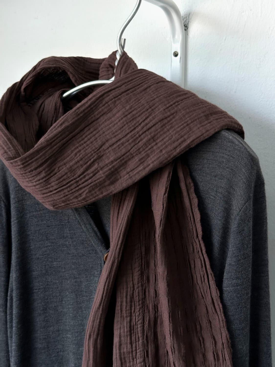Light cotton panel woven scarf 상품이미지2