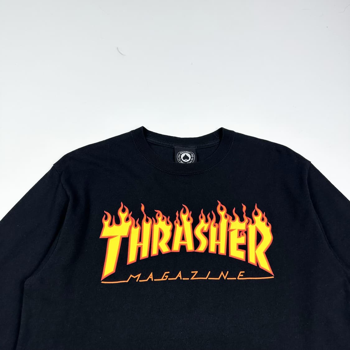 트레셔 플레임 불꽃 로고 블랙 롱슬리브 (M) 상품이미지1