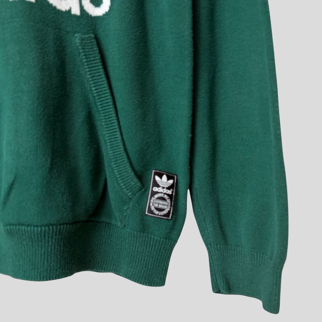 (S-M)아디다스 빅로고 코튼 니트 후드 상품이미지5