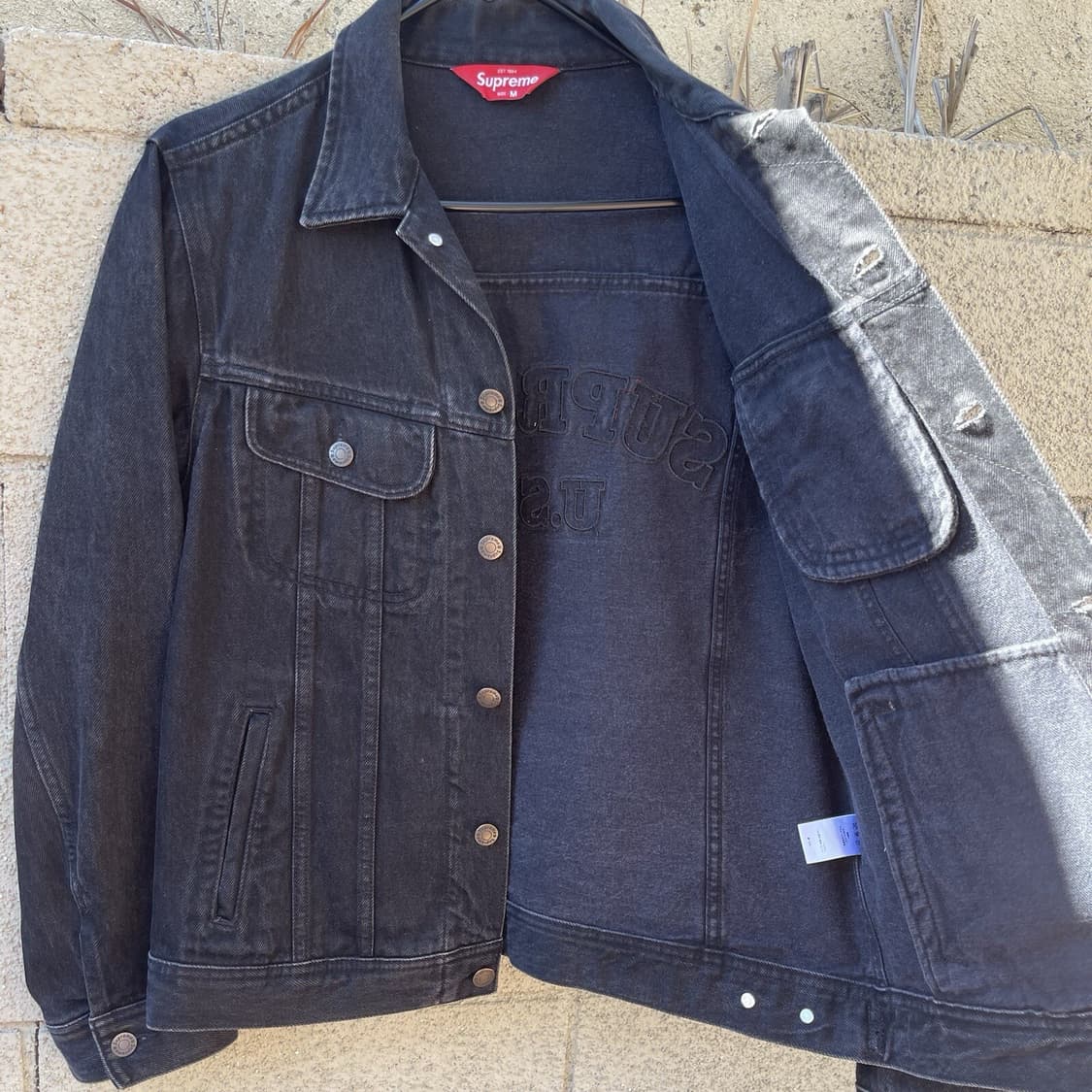 10s 슈프림 데님 트러커자켓 블랙 상품이미지3