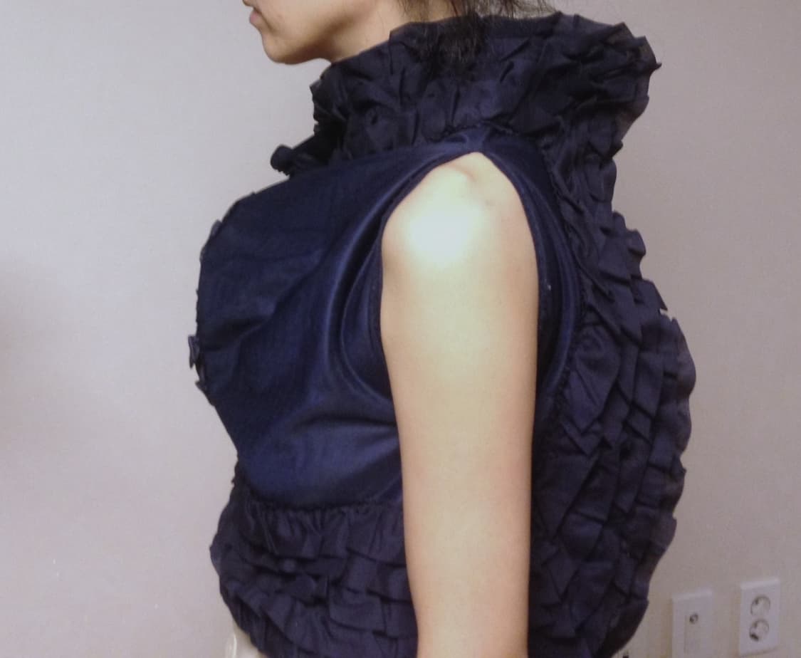 꼼데가르송 프릴 레이어드 탑 M 상품이미지3