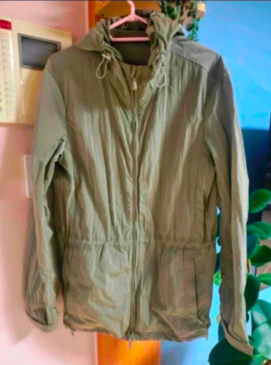 CANALI 카키색 폴리아미드 후드 바람막이 점퍼 50사이즈 상품이미지1