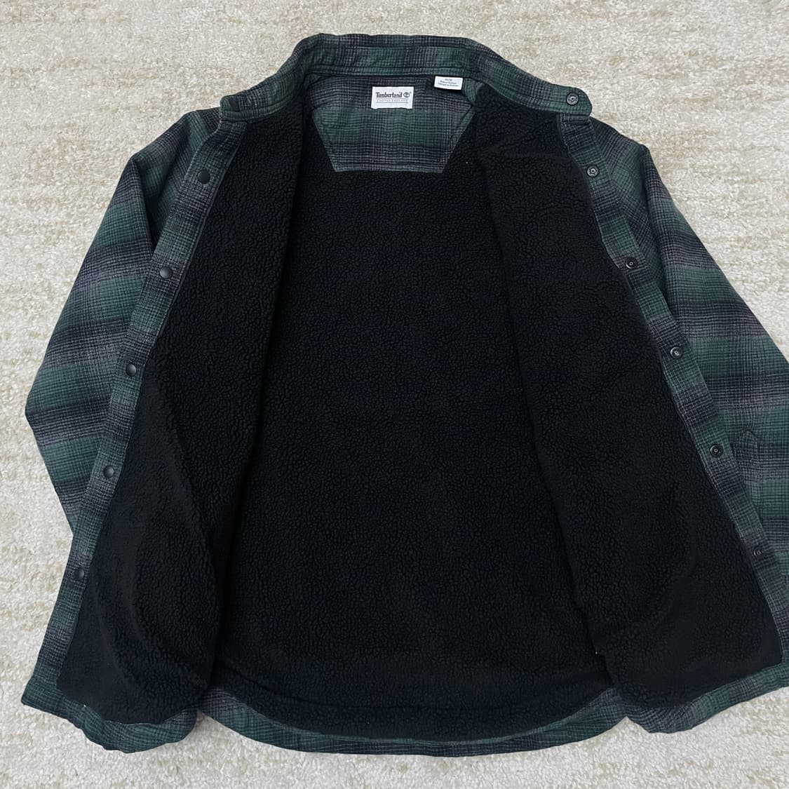 [M] 팀버랜드 헤비 코튼 쉐르파 체크 셔츠 자켓  상품이미지2