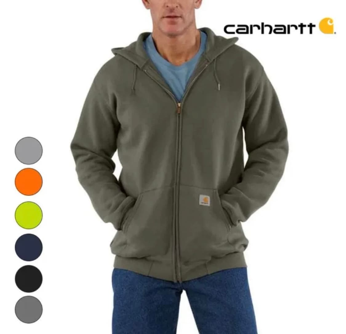 칼하트 미드웨이트 후드집업 모스 L 상품이미지1