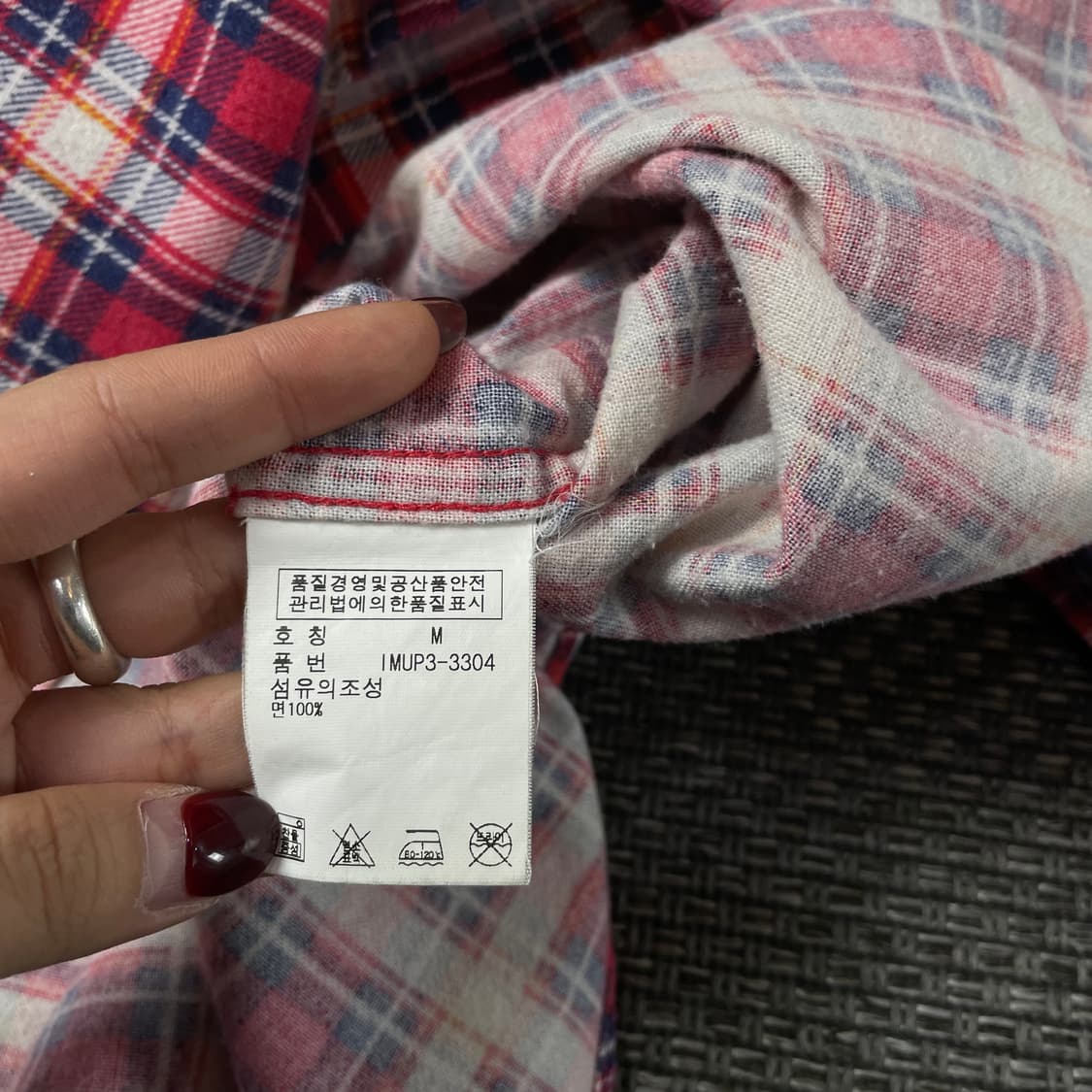 폴로랄프로렌 딥핑크 블루 멀티 체크 투포켓 긴팔 셔츠 슬림핏 M 상품이미지6