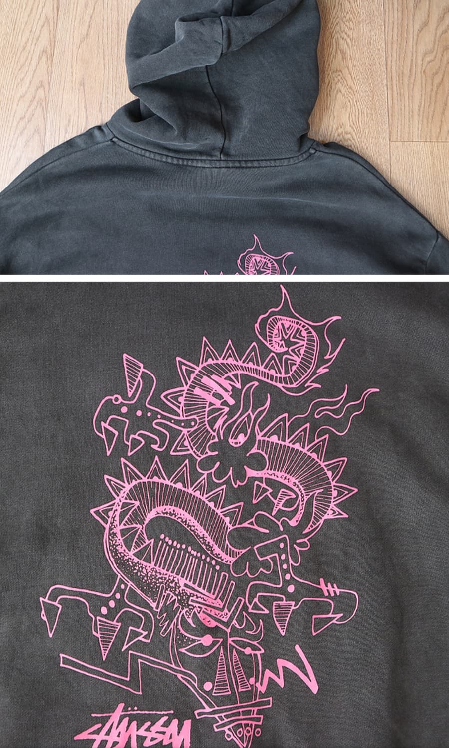  stussy 스투시 코튼100% 드래곤 프린팅 후드

워싱감이 굿 상품이미지6