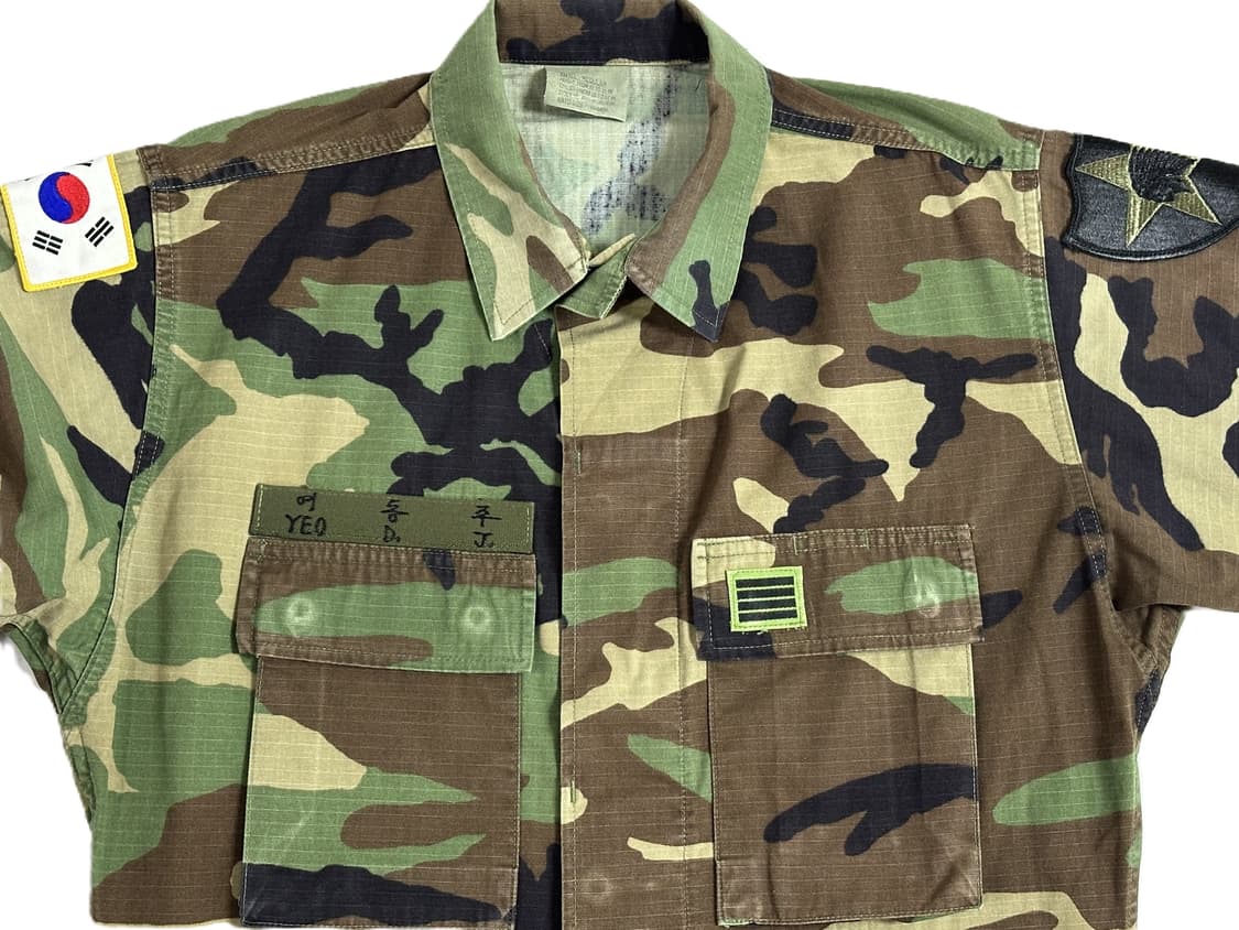 미군 구형 제2보병사단 BDU 우드랜드 전투복 상의 (S/R) (M) 상품이미지5