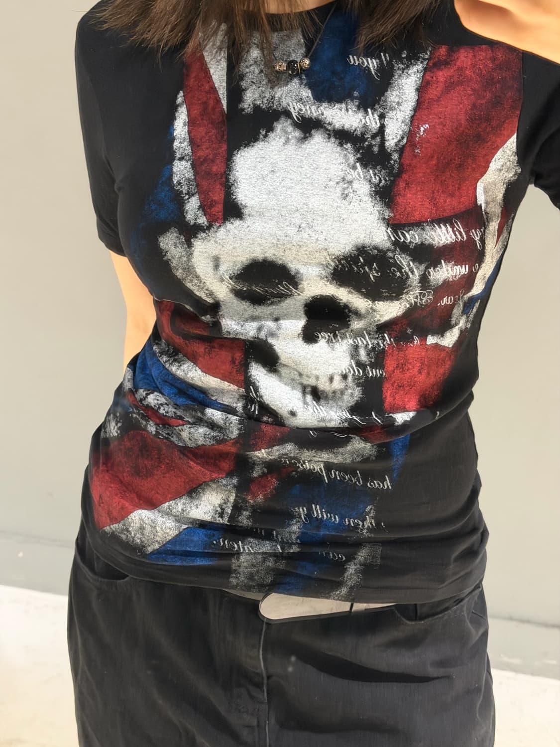 union jack & skull printing top 상품이미지4