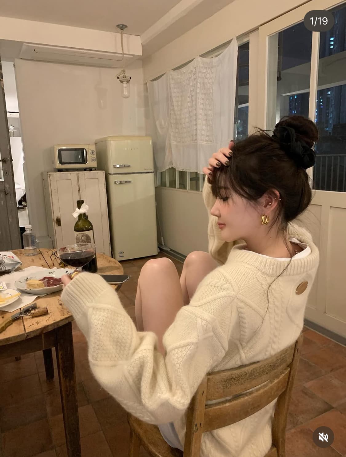 오브제스트 케이블니트 아이보리 택달린 새상품 상품이미지1