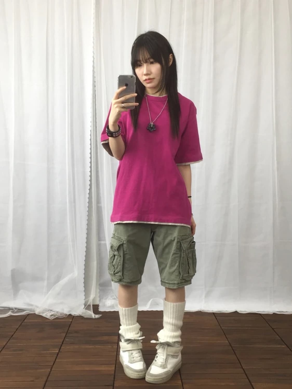 Uniqlo Pink Layered Tee 상품이미지2