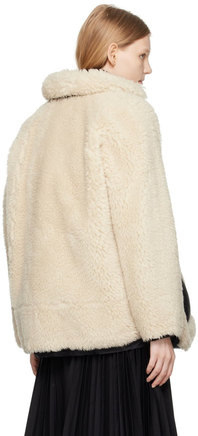 사카이 시어링 블루종 퍼 자켓 블랙/에크루 상품이미지9