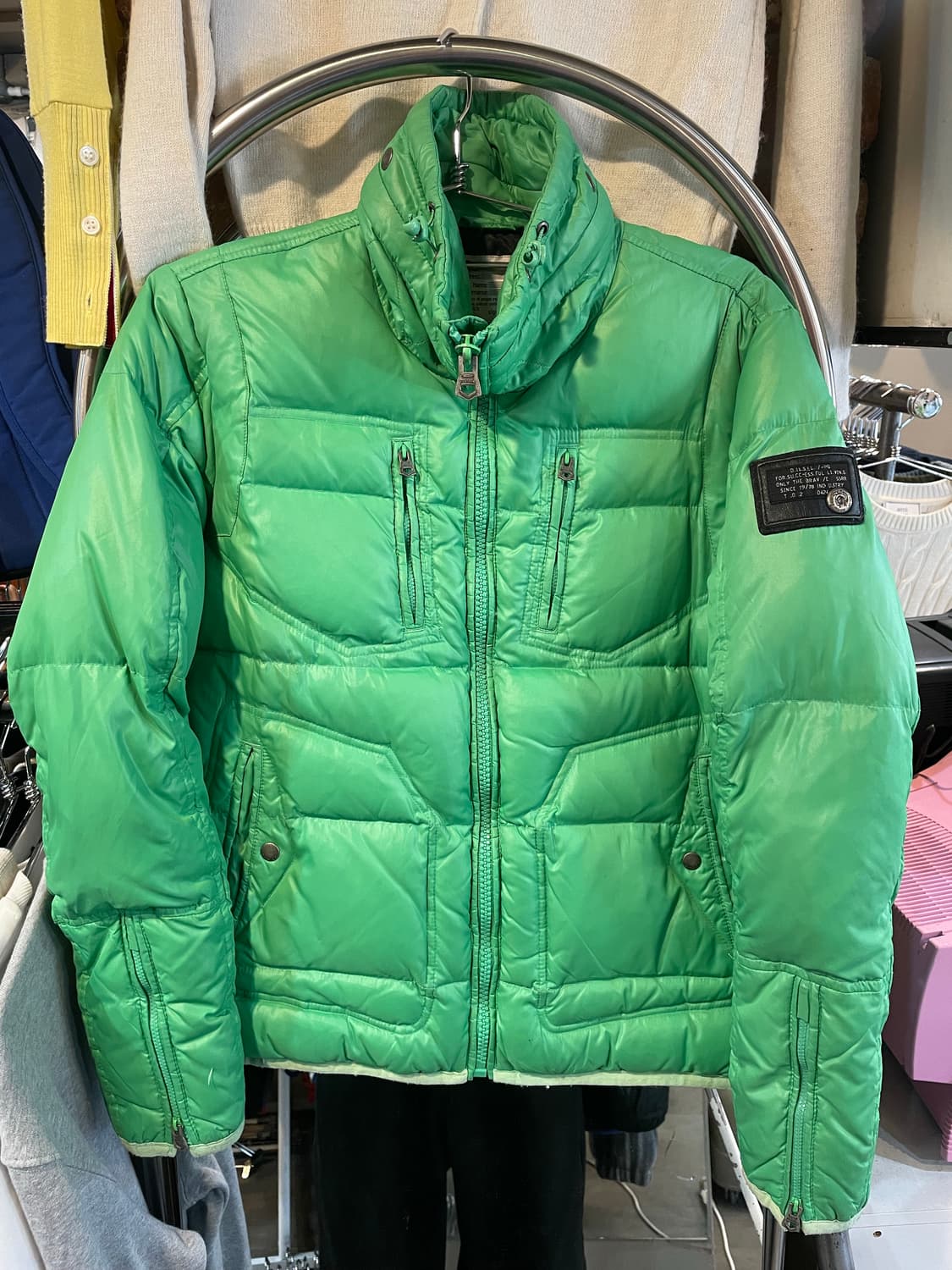 디젤 포켑 그린 패딩 상품이미지1