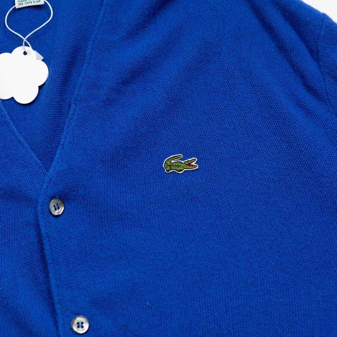 80s IZOD 라코스테 아크릴 가디건 블루 상품이미지2