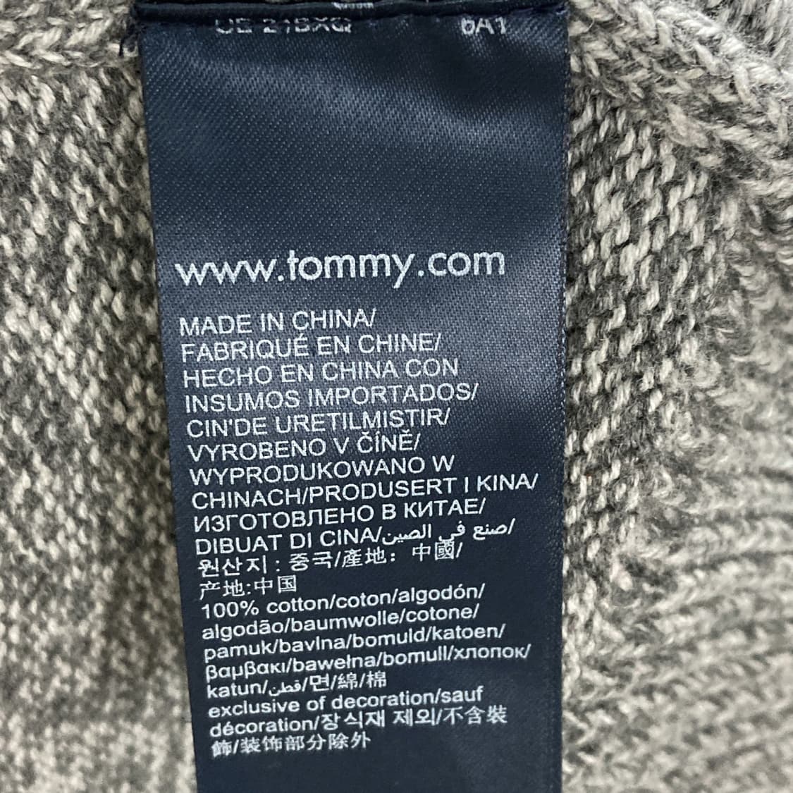 타미힐피거 남성코튼니트집업자켓 그레이 M  상품이미지5