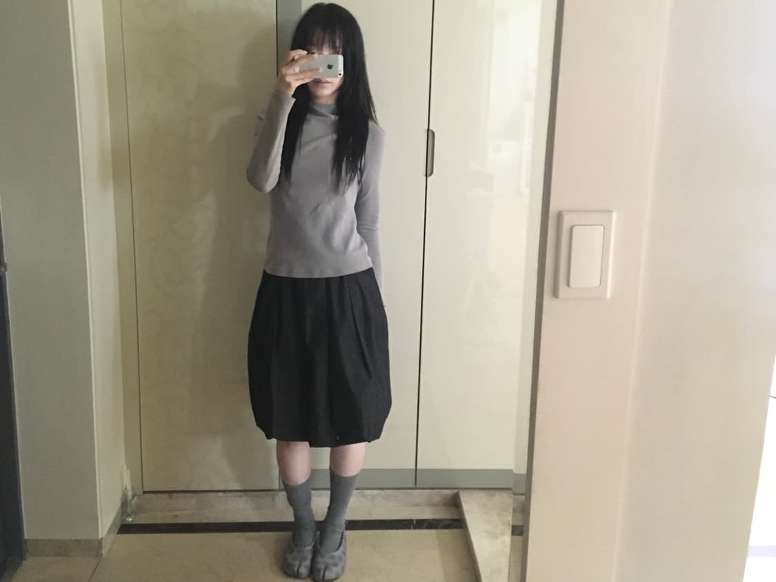 ONSKA Hooded long sleeve gray 상품이미지6