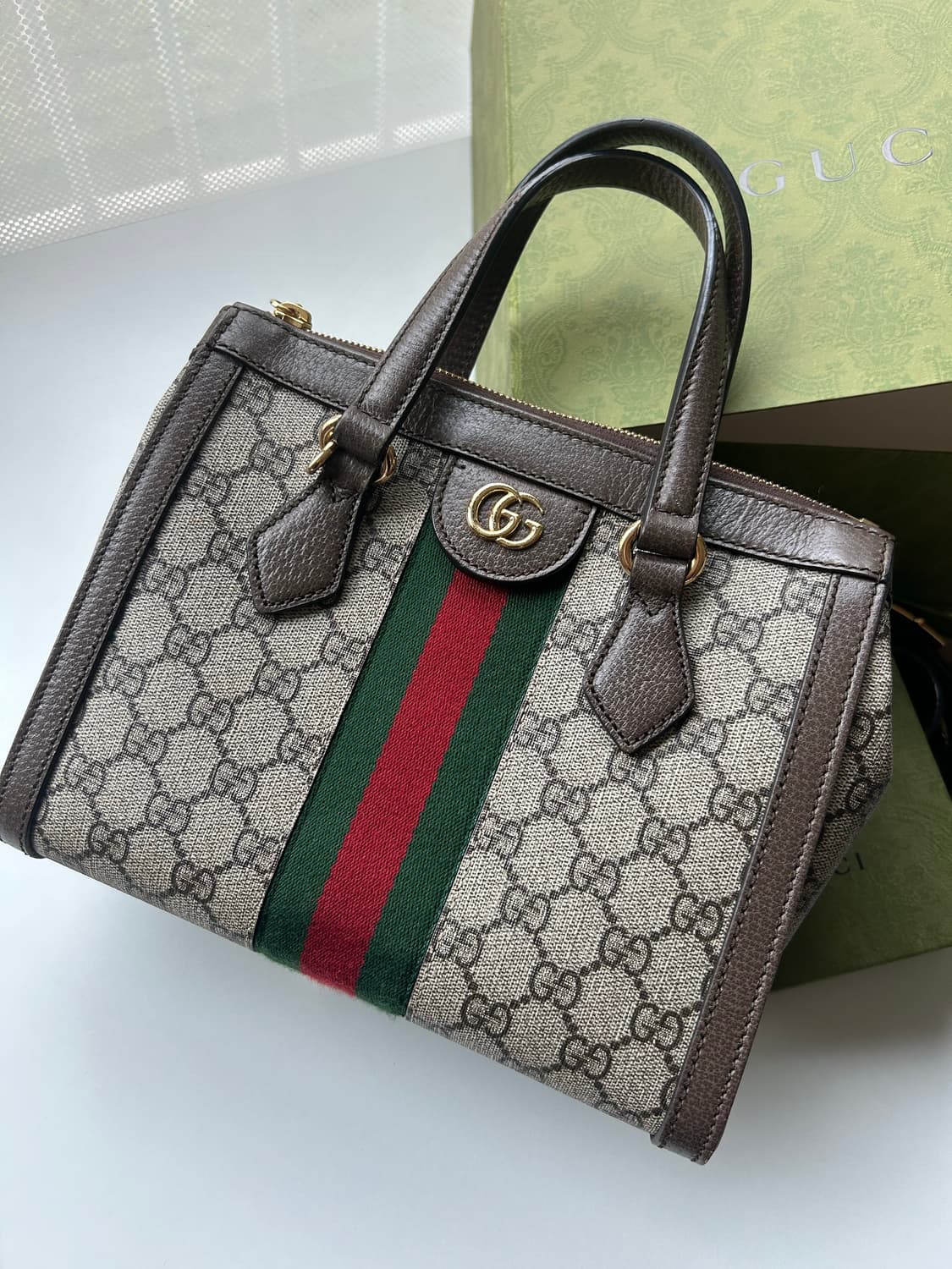 🫣상점오픈이벤트22))Gucci 구찌 오피디아 GG 스몰 토트백 풀박스 상품이미지1