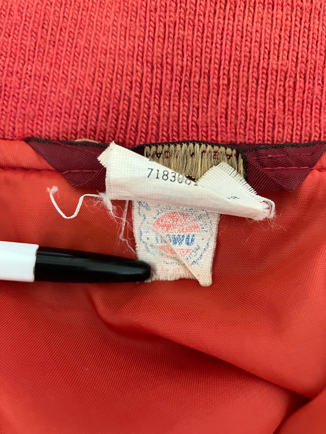 🇺🇸 70s Lee riders 코튼 폴리 레드 블루종 봄버 상품이미지6