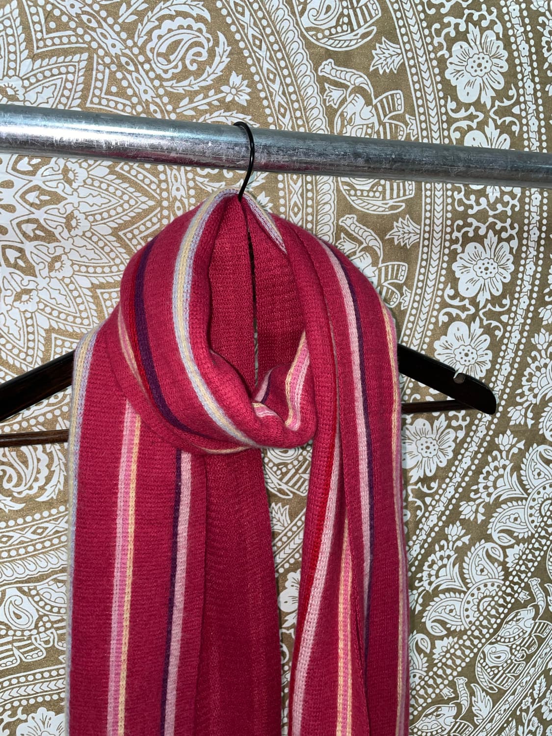 빈티지 핫핑크 스트라이프 머플러 목도리  상품이미지3