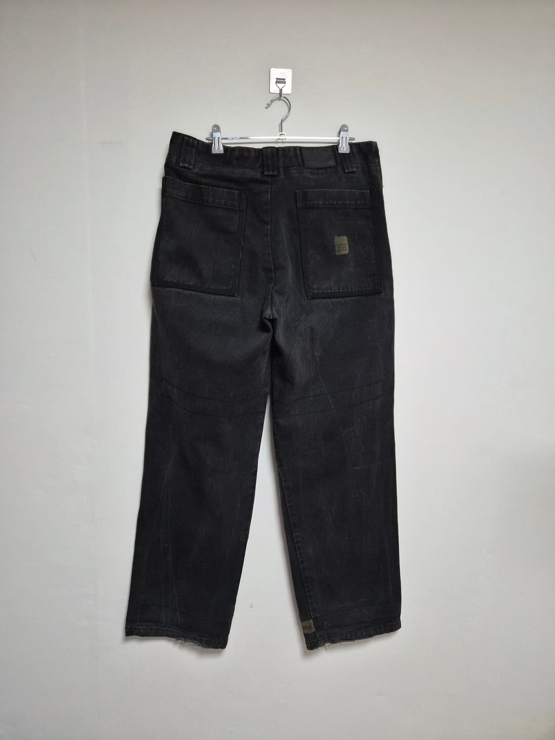 마리떼프랑소와저버 포켓 디테일 와이드 블랙 데님 33사이즈 P-52 상품이미지2