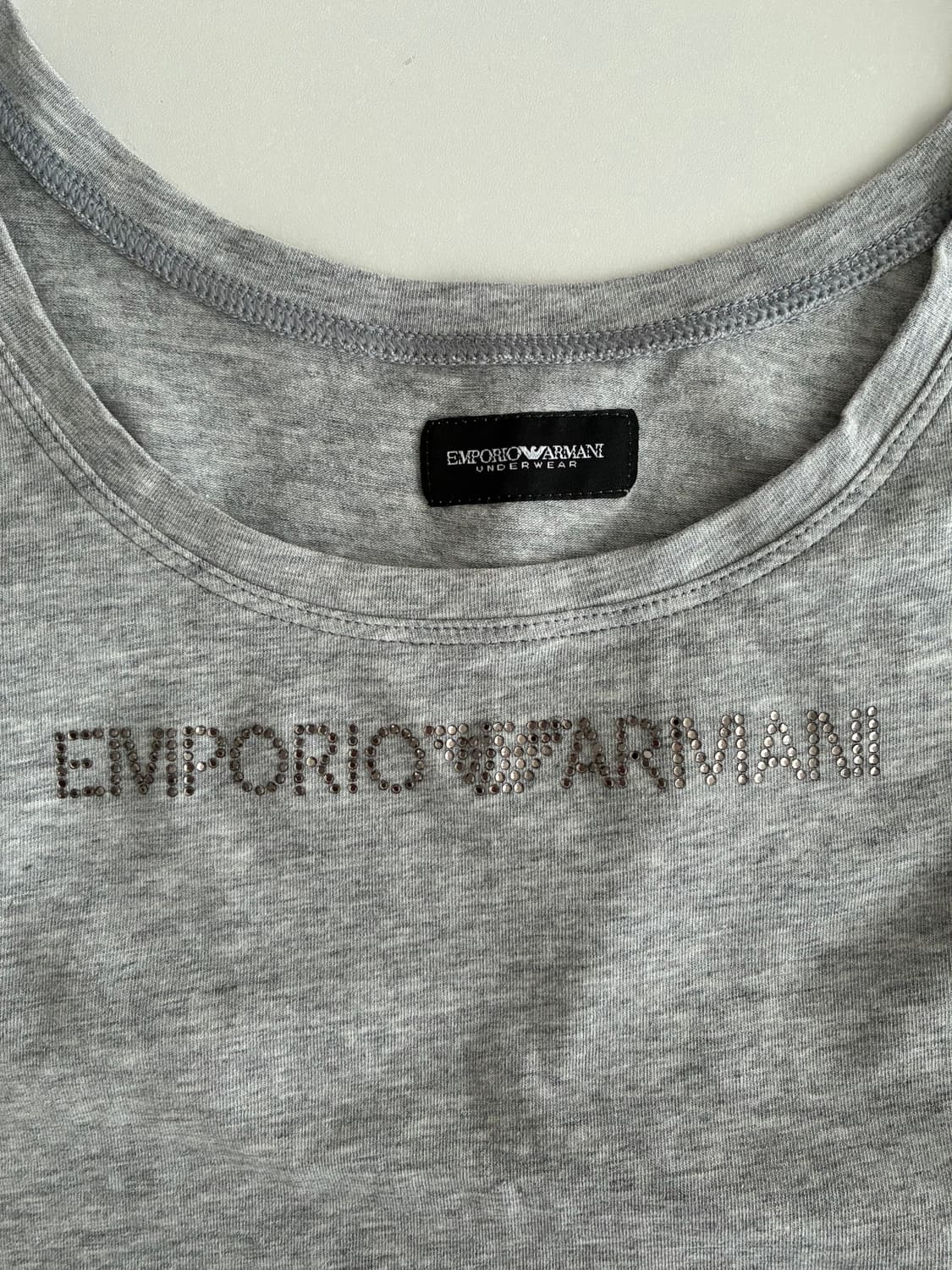 S) 엠포리오 아르마니 큐빅 탱크 탑 나시 그레이 상품이미지5