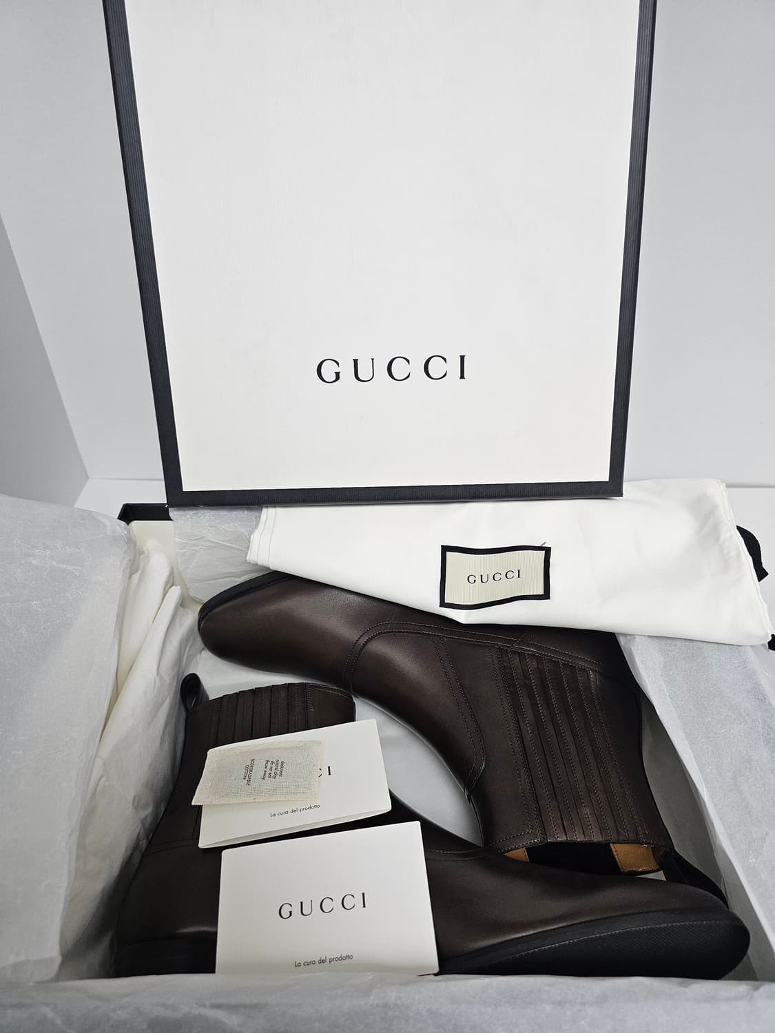 새상품 구찌 스터드 로고 남성 첼시 한정판 부츠 상품이미지9