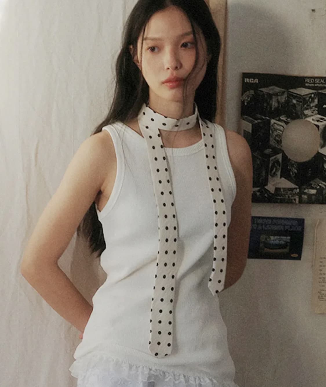 쿠키시 도트패턴 넥타이 상품이미지2