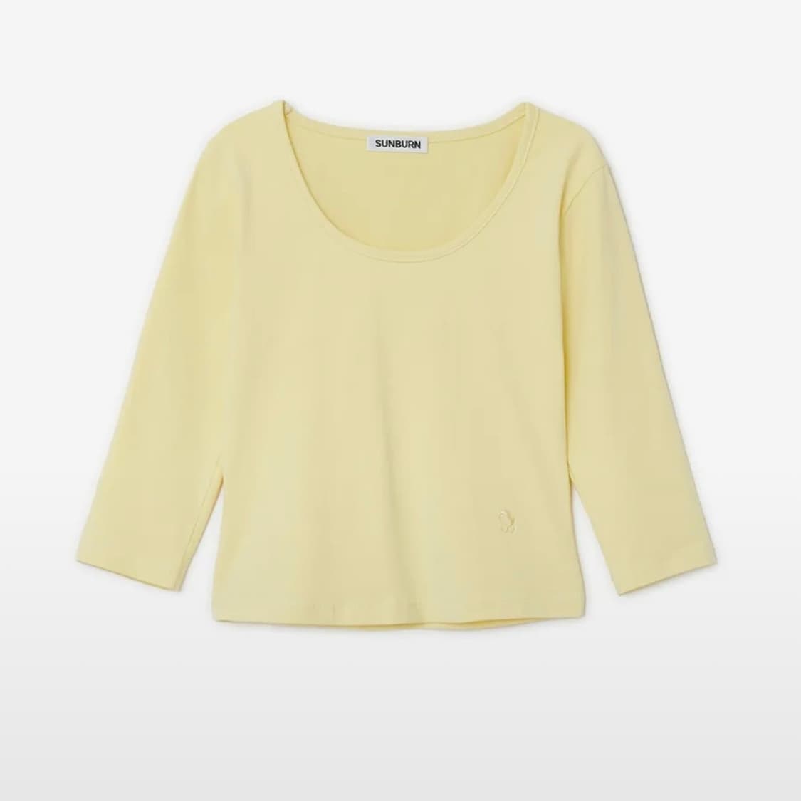 썬번프로젝트 쓰리쿼터 스쿱넥 슬리브탑 옐로우 상품이미지2