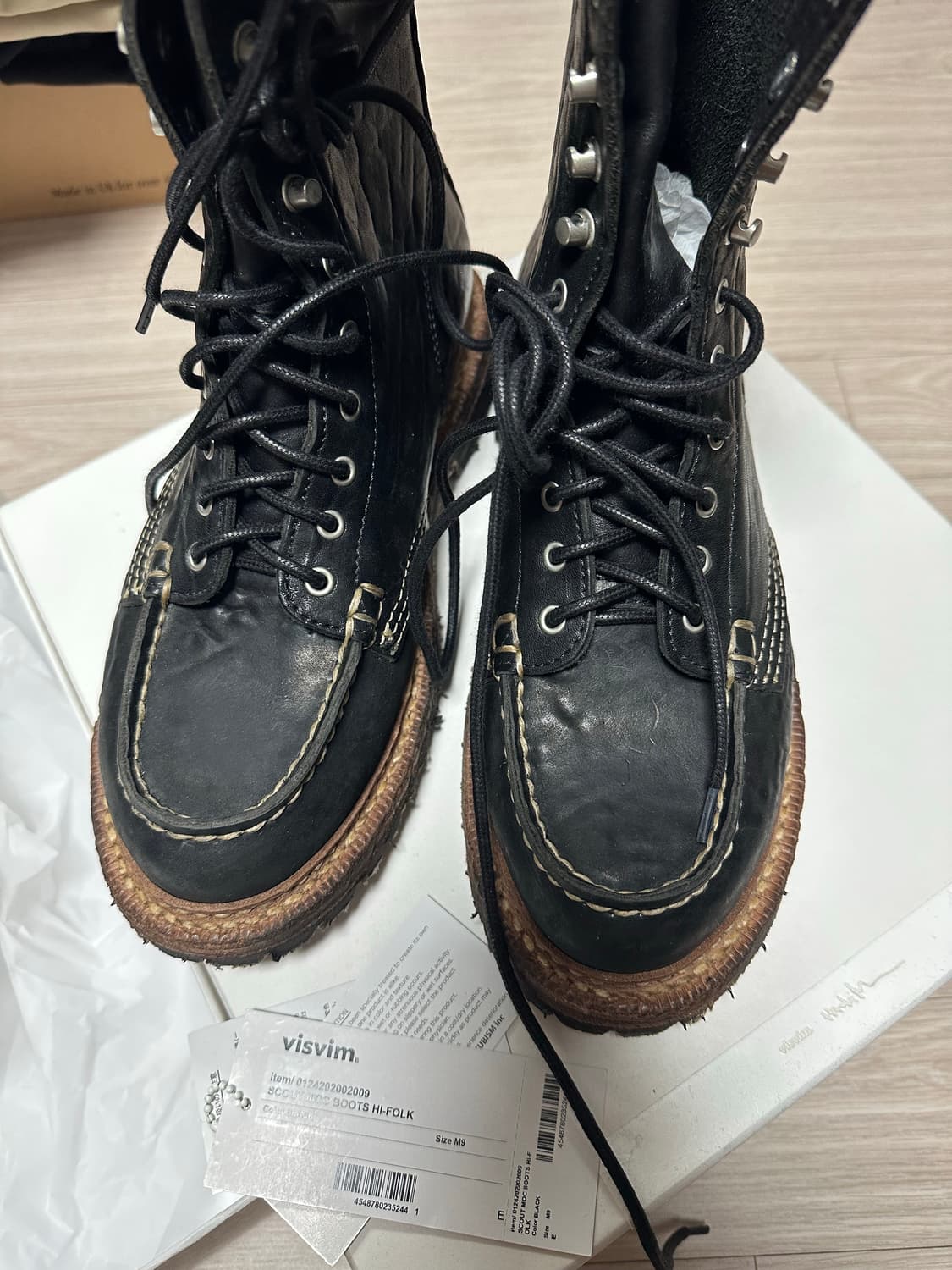 [9] 비즈빔 24Scout Moc Boots 스카우트부츠 블랙 새상 상품이미지1
