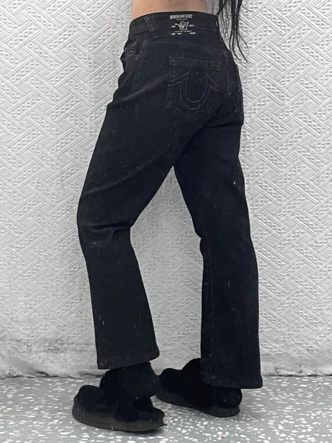 트루릴리전 빈티지 모던락시크 흑청 데님팬츠 32인치 C08422 상품이미지1