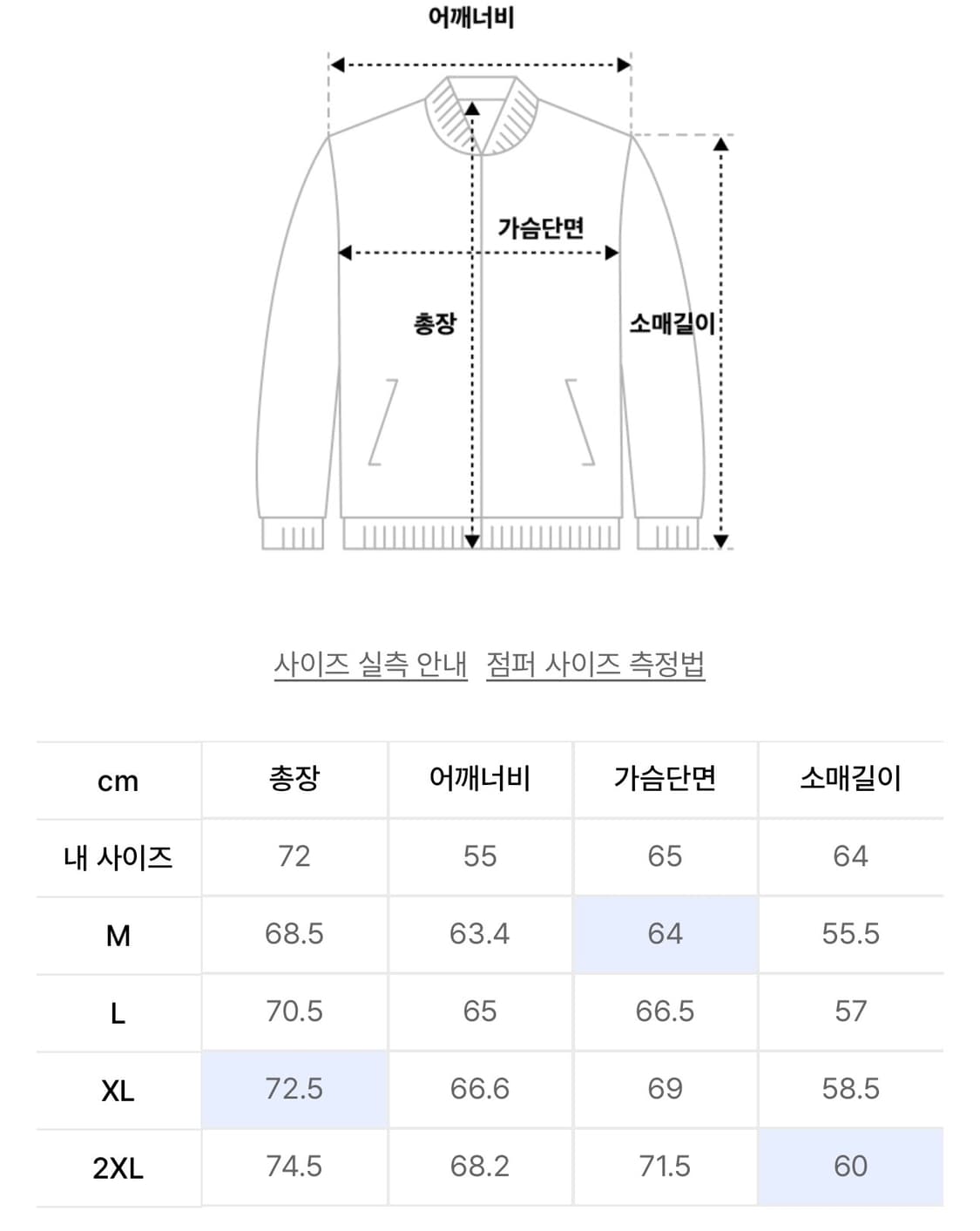 멜란지마스터 오버핏 타입2 트러커 재킷 라이트블루 2XL 상품이미지3