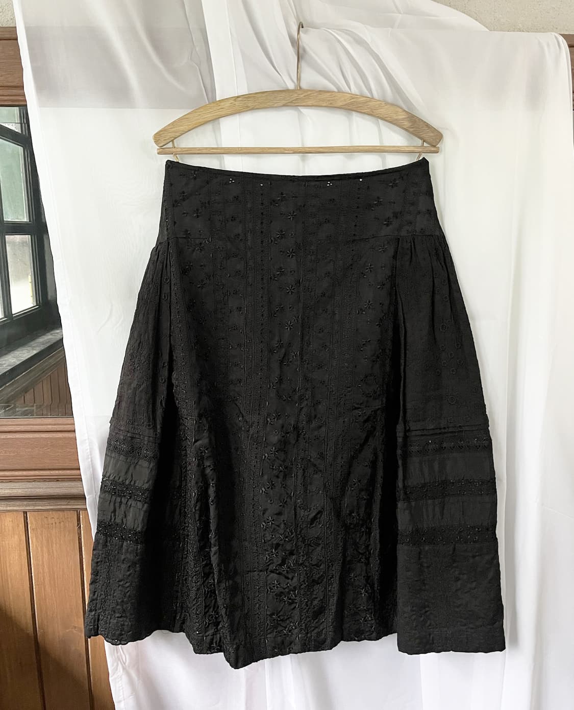 COMME DES GARCONS lace skirt black 상품이미지5
