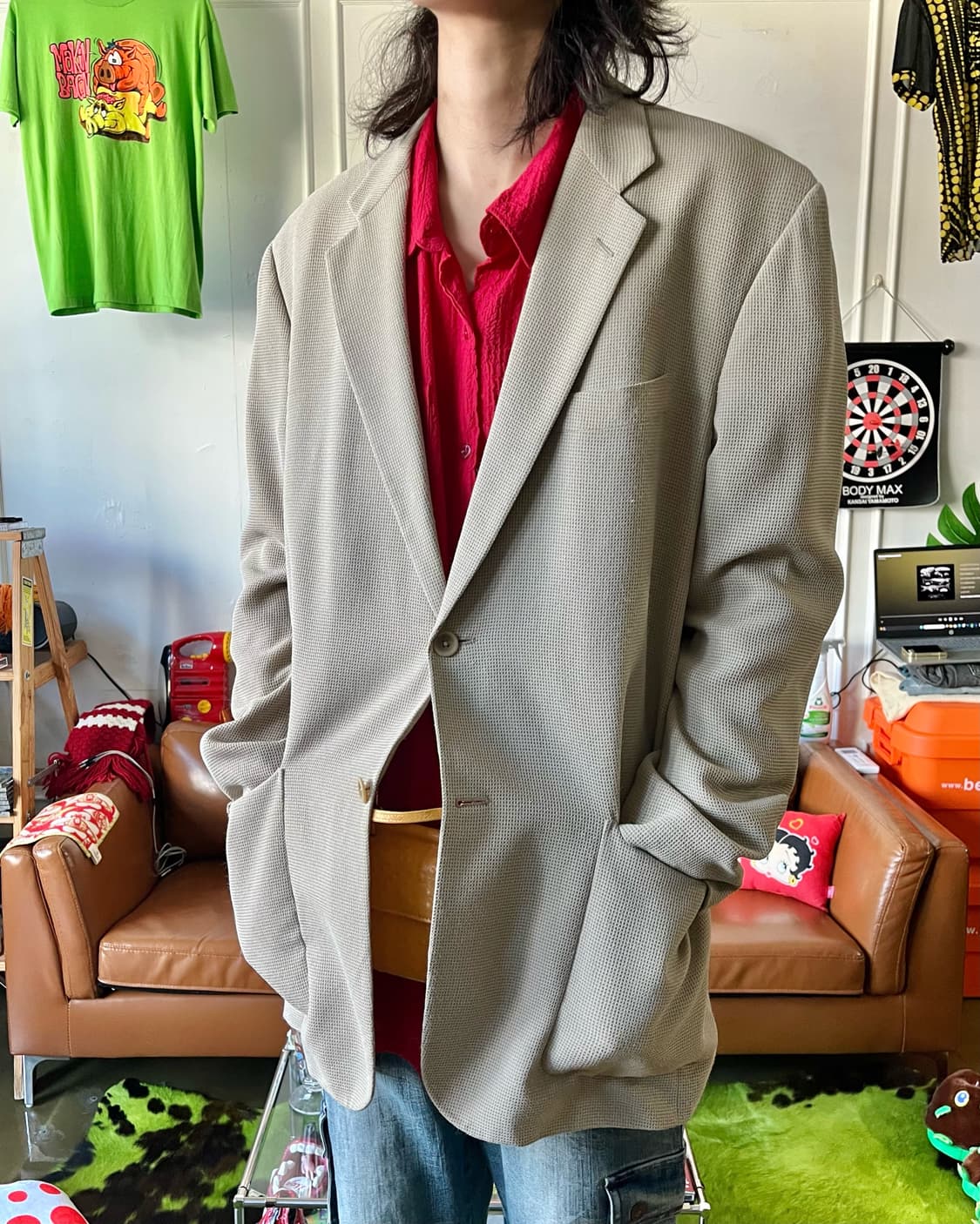 Old SPALDING Maxi-fit Blazer Jacket 상품이미지3