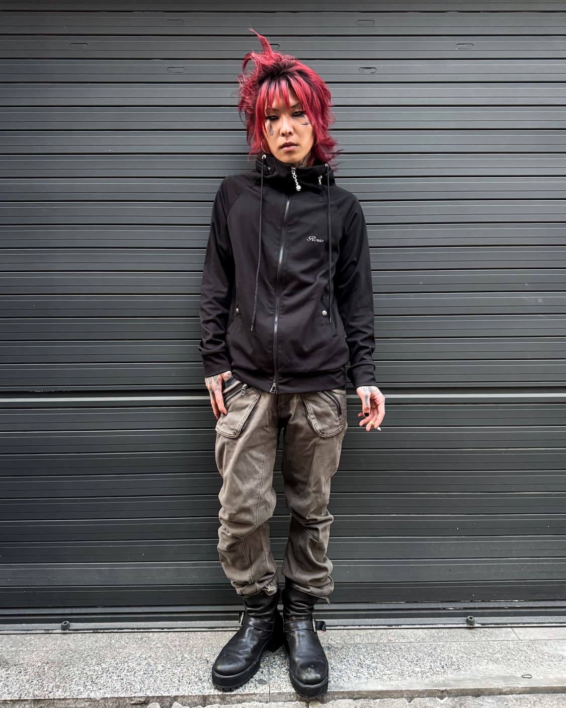 Roen – Skull Leather Patch Zip Hoodie 상품이미지7