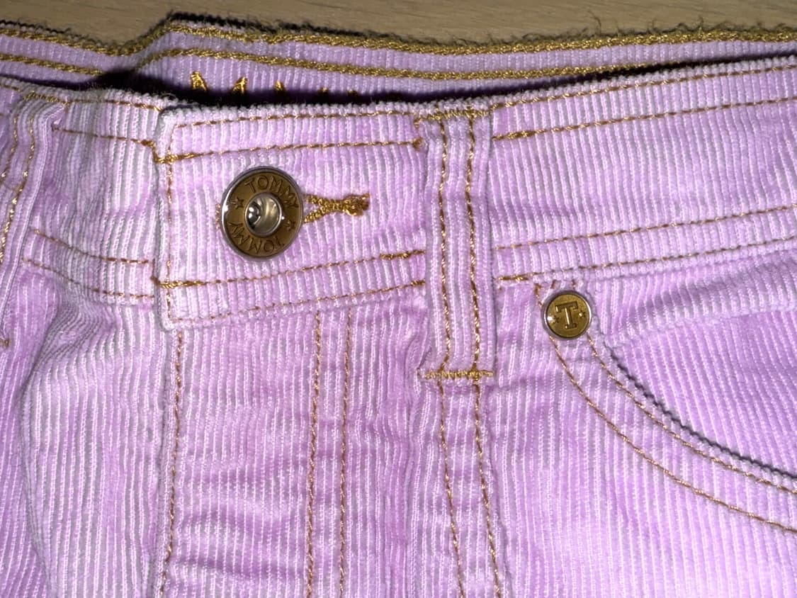 타미힐피거 y2k 퍼플 코듀로이 스커트 상품이미지3