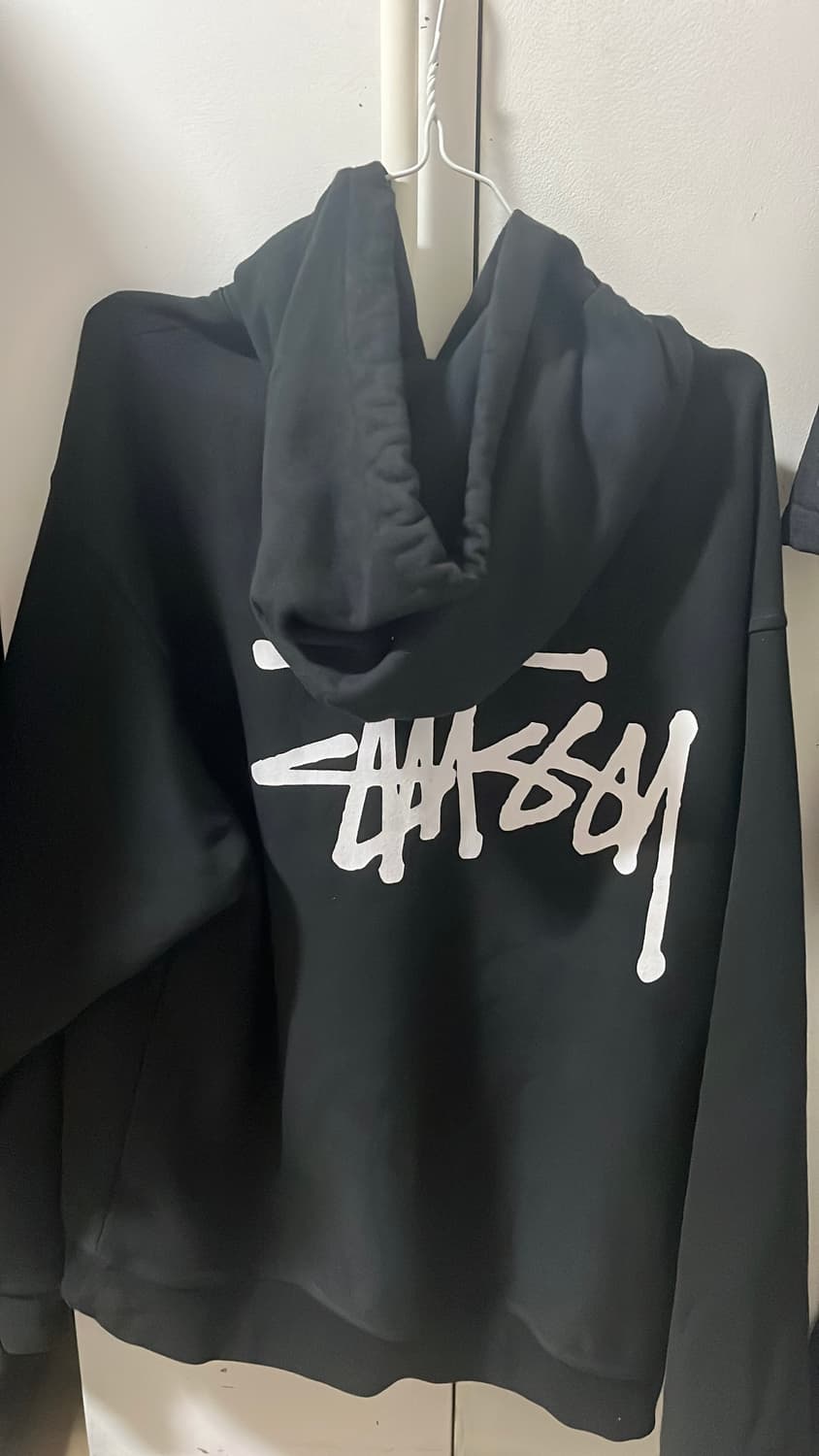 스투시 베이직 후드티 블랙 L 상품이미지3