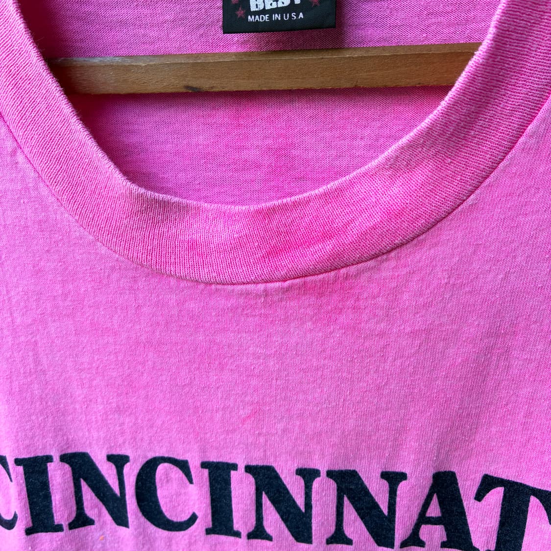 90’s Screen Stars Pink Tee Made in U.S.A 상품이미지3