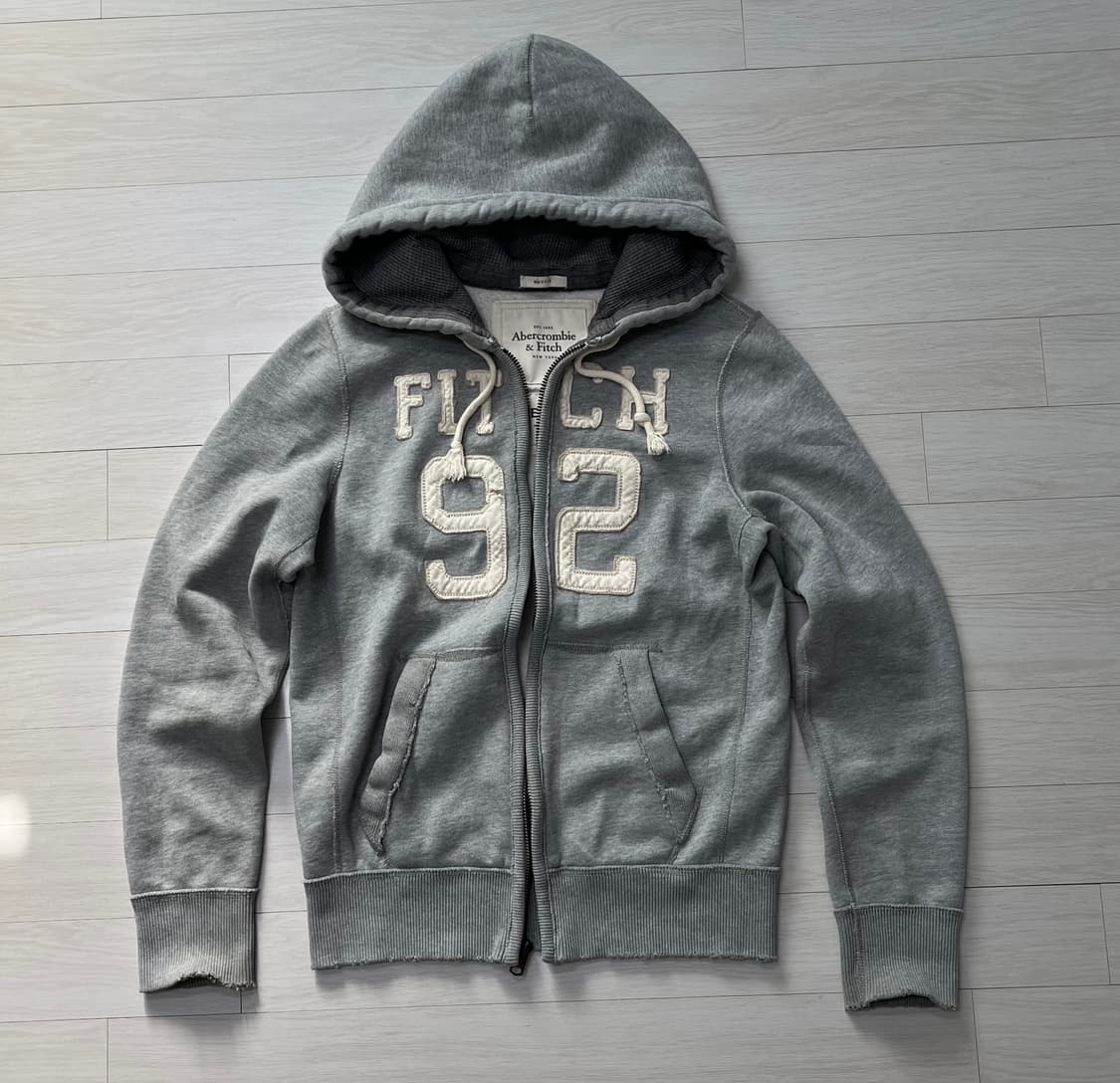 아베크롬비 후드집업 피치 92 그레이 M 상품이미지3