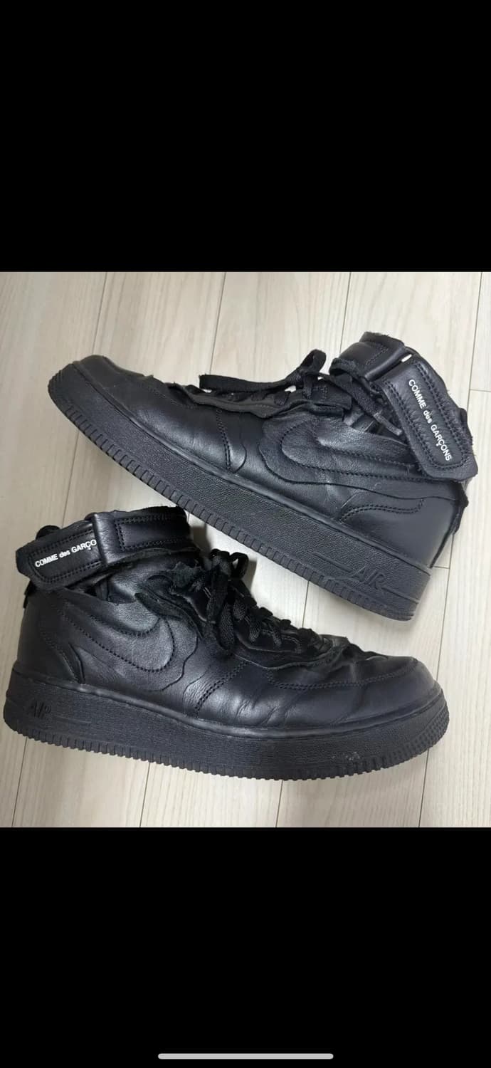 꼼데가르송(CDG x Nike) 나이키 에어포스 미드 블랙 255 상품이미지1