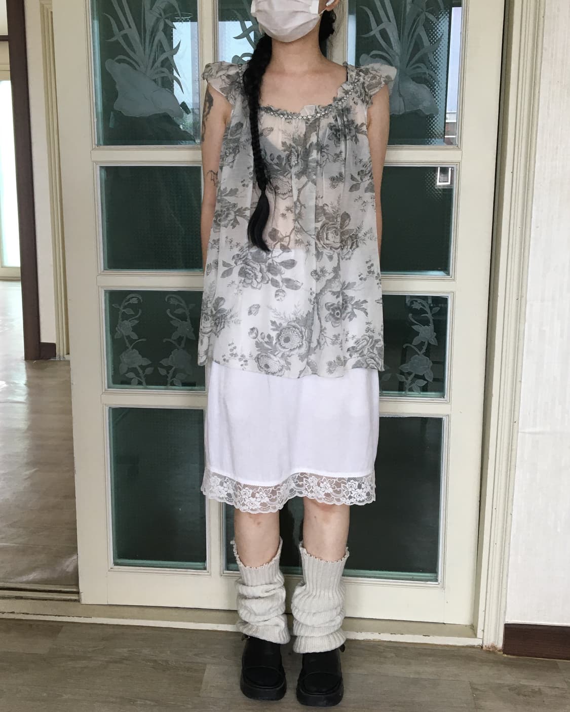 Flower pattern see through blouse 상품이미지6