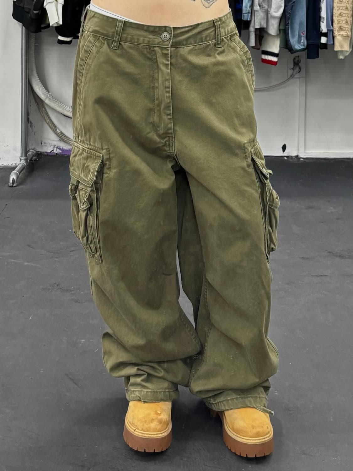 VTG 그런지 카키 카고팬츠 상품이미지3