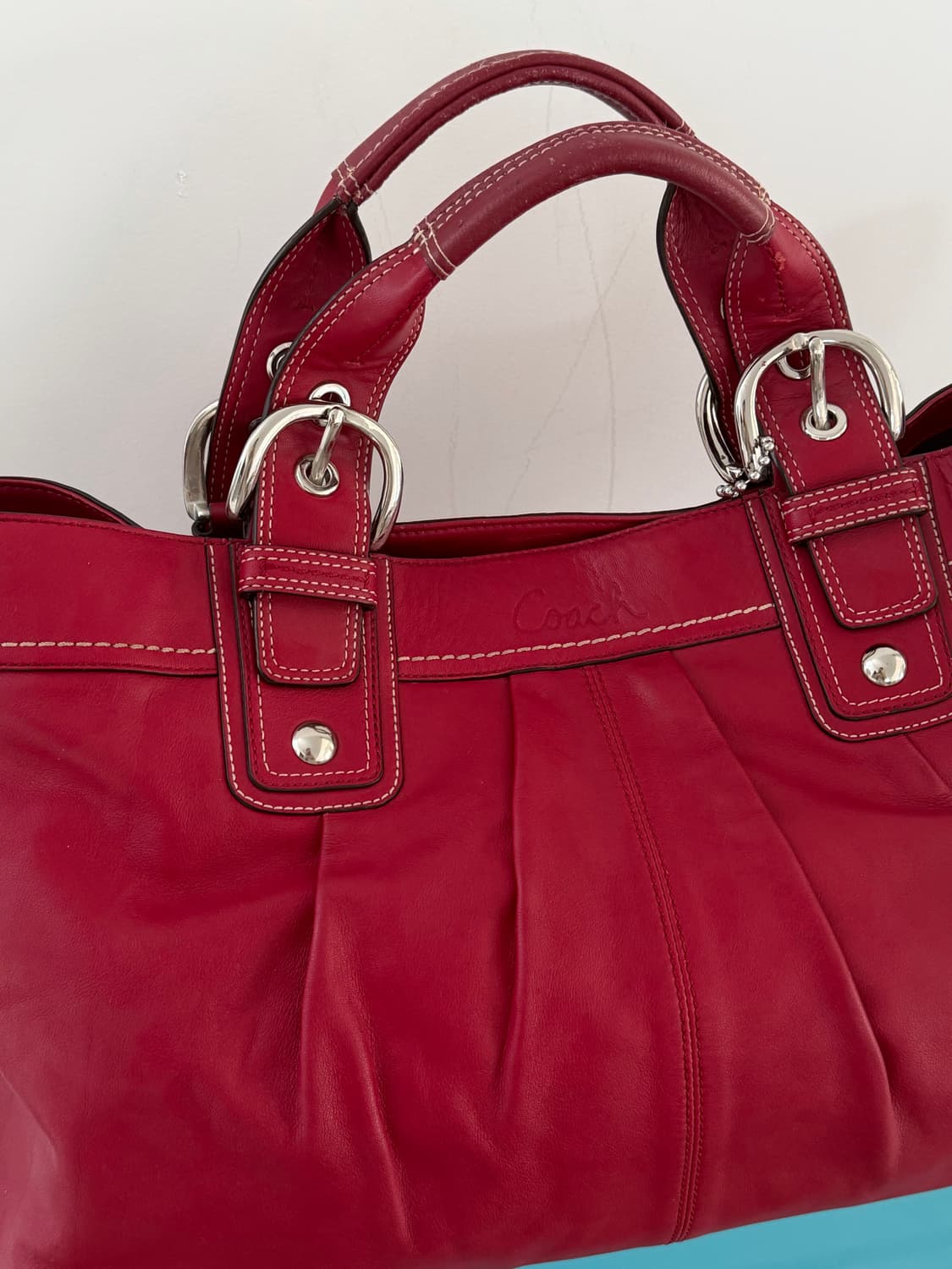 90’s Coach red shoulder bag 상품이미지2