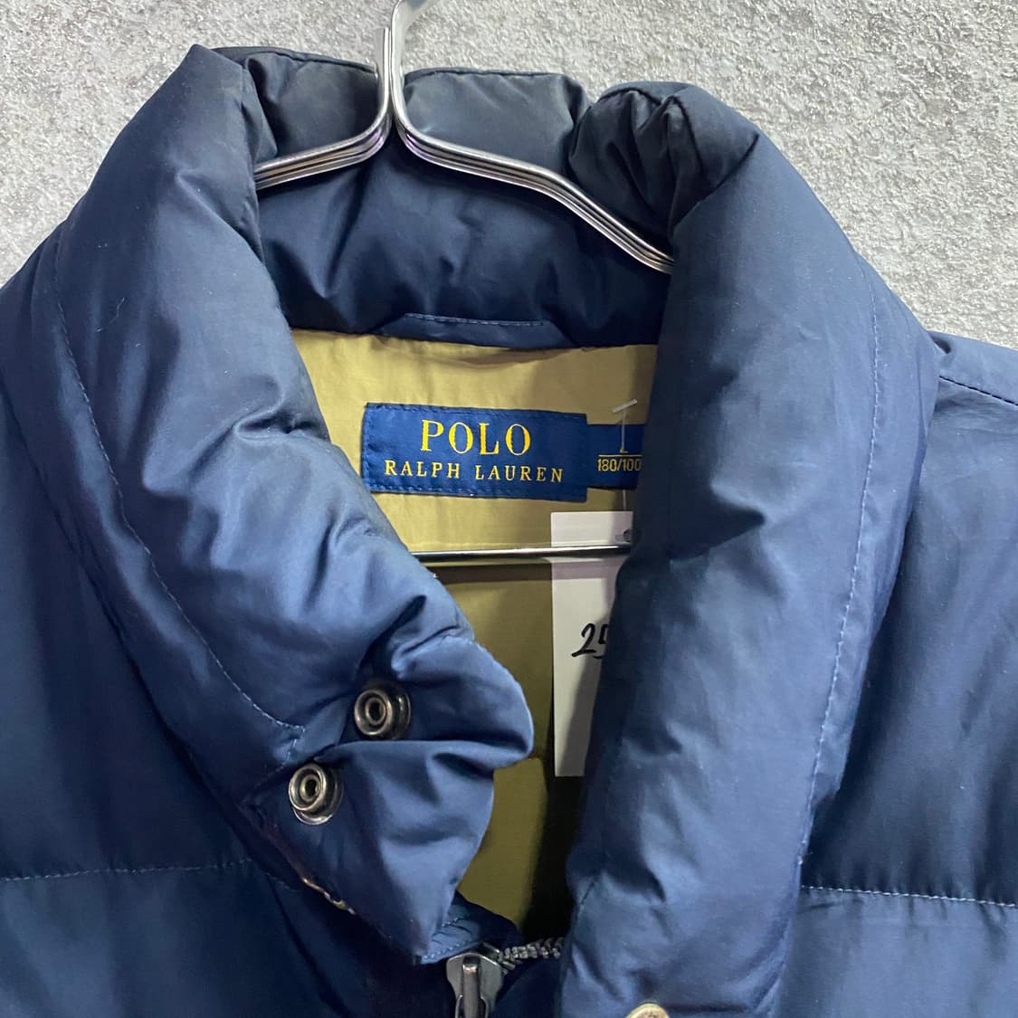 폴로 스몰로고 네이비 구스다운 패딩 B3838 상품이미지3