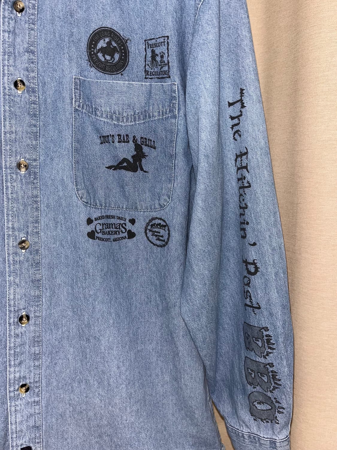 Port and company 미국 빈티지 데님셔츠 상품이미지2