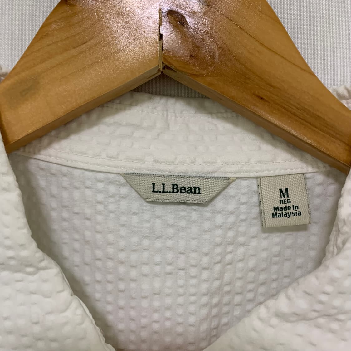 LLBean 엘엘빈 엠보싱 반팔 셔츠 블라우스 여성 모리걸 빈티지 M 상품이미지7