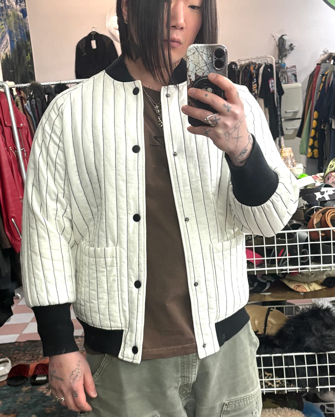 TTF✳️공용)마르니 스트라이프 봄버 상품이미지3